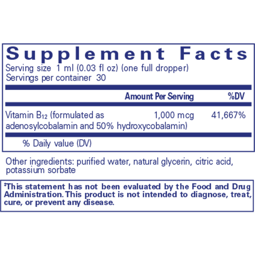 Adenosyl/Hydroxy B12 liquid by Pure Encapsulation