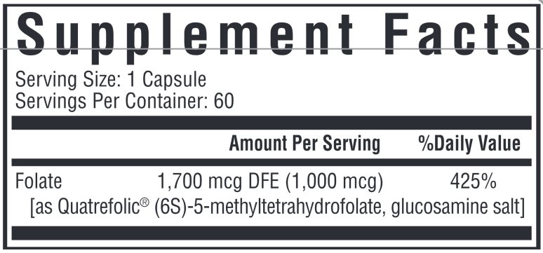 L-5-MTHF 60 vegcaps by Seeking Health