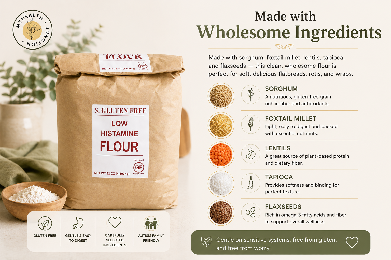 Low Histamine Gluten Free Flour (32 oz, 4.8 kg)