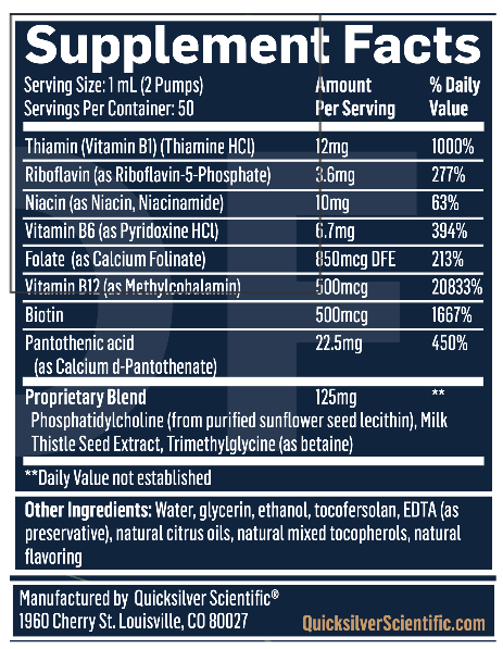 Methyl B Complex Liposomal 1.7 oz by Quicksilver Scientific