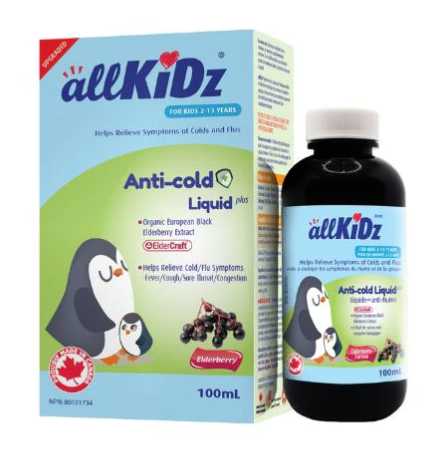 Anti-Cold Elderberry Liquid Plus, 100ml by AllKiDz