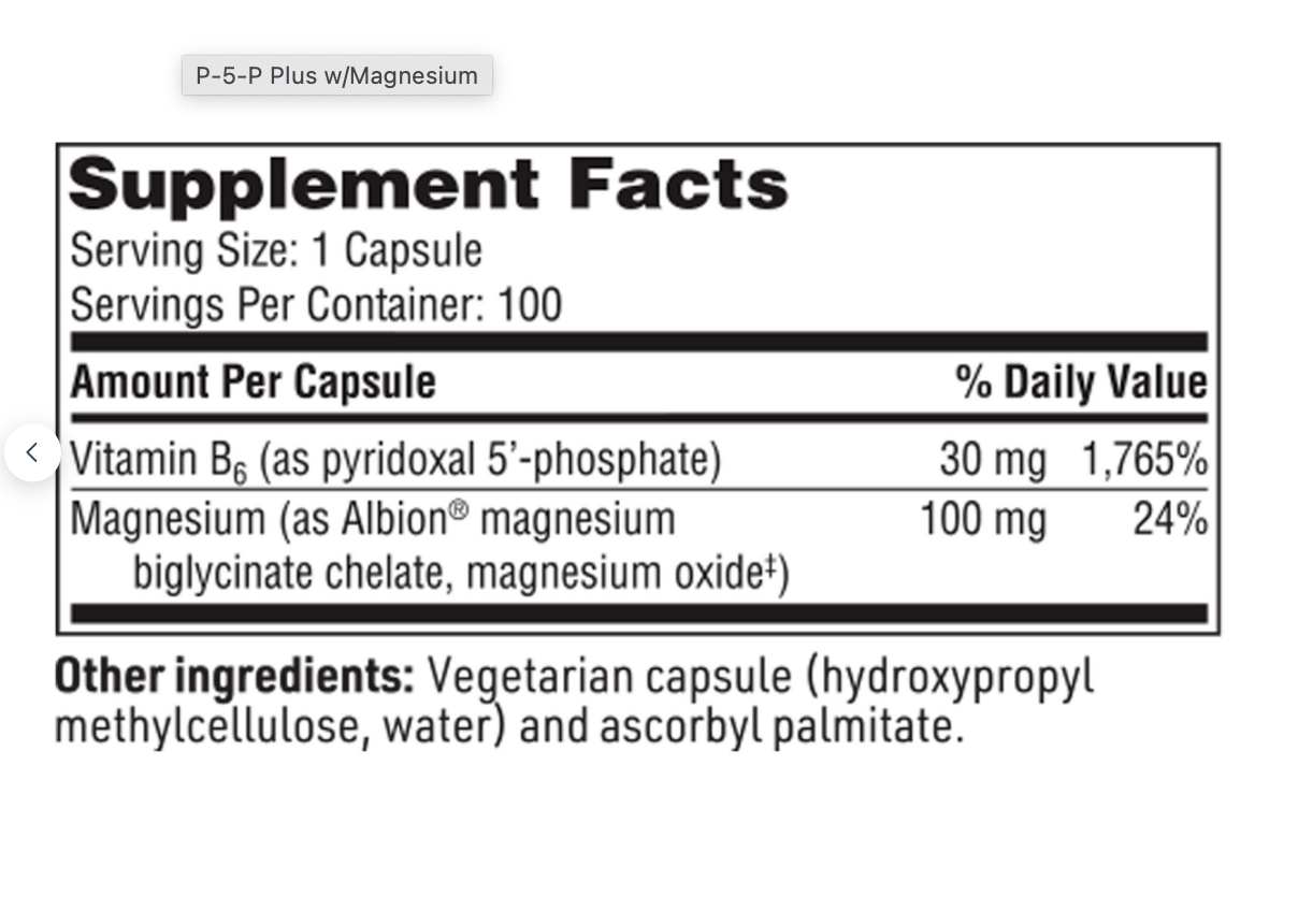 P-5-P Plus with Magnesium by SFI Health
