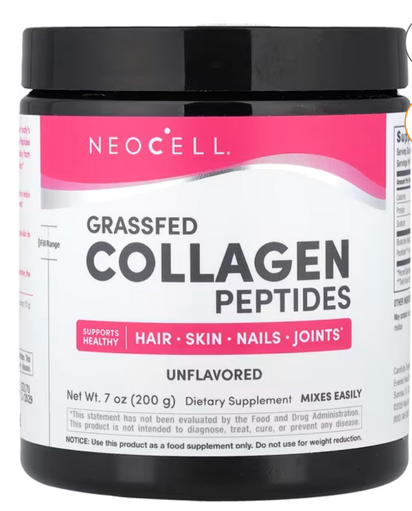 NeoCell, Grassfed Collagen Peptides, Unflavored, 7 oz (200 g)