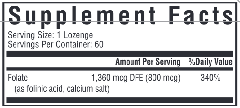 Folinic Acid Lozenge by Seeking Health (60 loz)