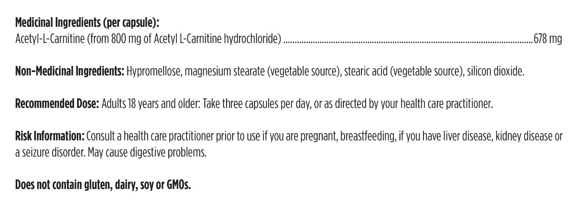 Acetyl L-Carnitine by Designs for Health (90 capsules)