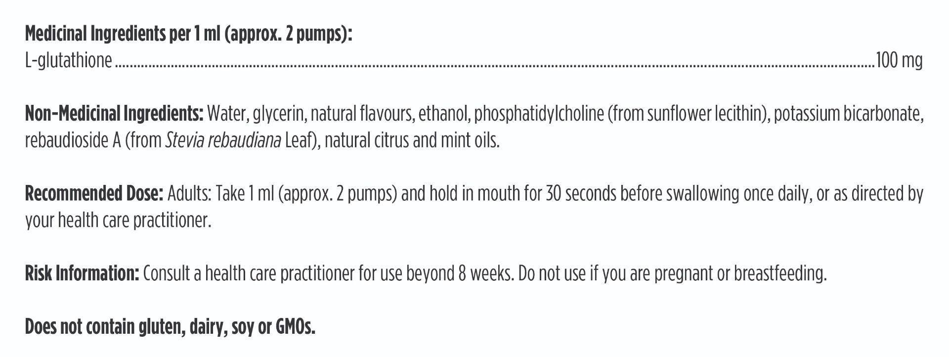 Liposomal Glutathione Lemon Peppermint by Designs for Health (50 ml)